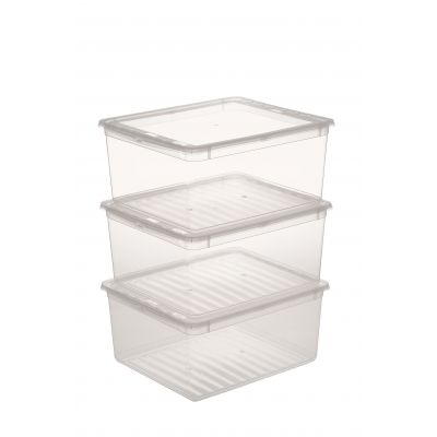Keeeper Bea Clearbox pojemniki do przechowywania (3 szt) zestaw przezroczysty 3003100100000