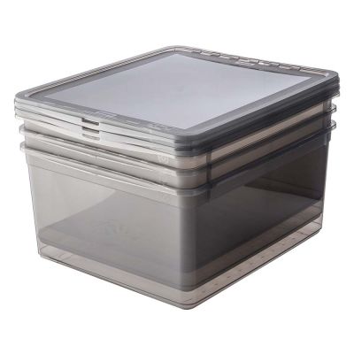 Keeeper Bea Clearbox pojemniki do przechowywania (3 szt) zestaw przezroczysty-szary 3003182700000
