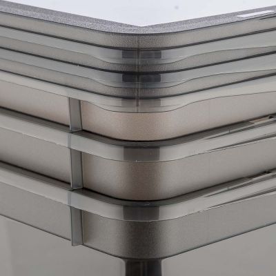 Keeeper Bea Clearbox pojemniki do przechowywania (3 szt) zestaw przezroczysty-szary 3003182700000