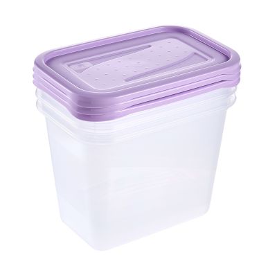 Keeeper Fredo Fresh pojemniki na żywność (3 szt) zestaw przezroczysty-fioletowy 3067452500000