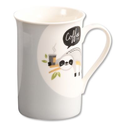 Kesper kubek 250 ml porcelana wzór coffee leniwiec 45036