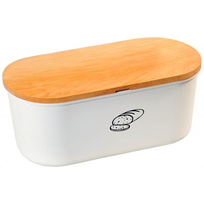 Kesper chlebak 33,5x18 cm melamina/drewno bukowe biały mat 85090