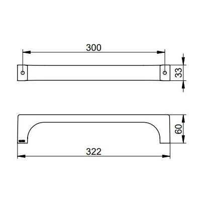 Keuco Edition 11 uchwyt wannowy poręcz czarny mat 11107370000