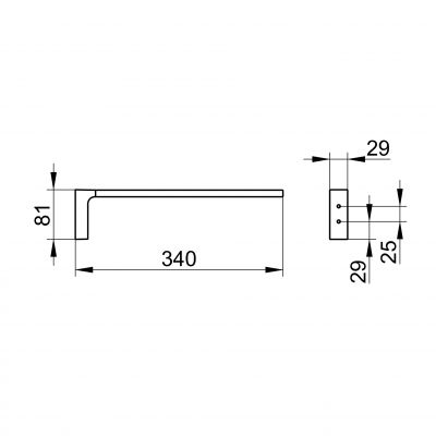 Keuco Edition 11 wieszak na ręcznik 34 cm chrom 11122010000