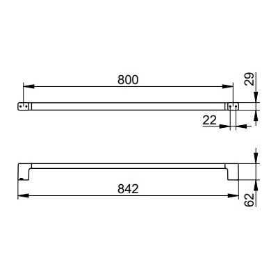 Keuco Collection Moll wieszak na ręcznik 80 cm chrom 12701010800
