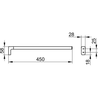Keuco Collection Moll wieszak na ręcznik 45 cm chrom 12720010000