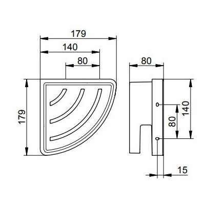 Keuco Collection Moll koszyk łazienkowy chrom/antracyt 12757010001