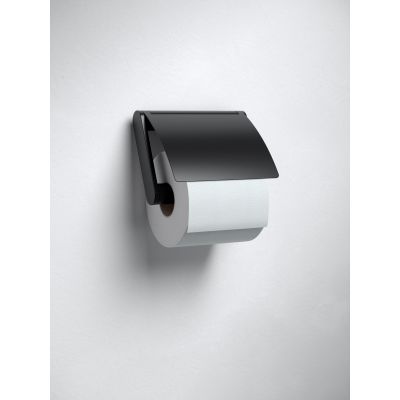 Keuco Black Selection uchwyt na papier toaletowy czarny mat 14960370000