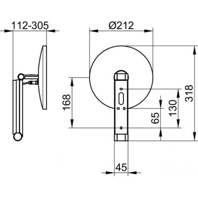 Keuco Cosmetic mirrors lusterko kosmetyczne podświetlane chrom 17612019003