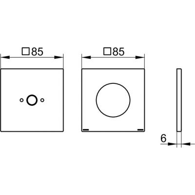 Keuco Edition 11 zestaw rozet chrom 51116010092