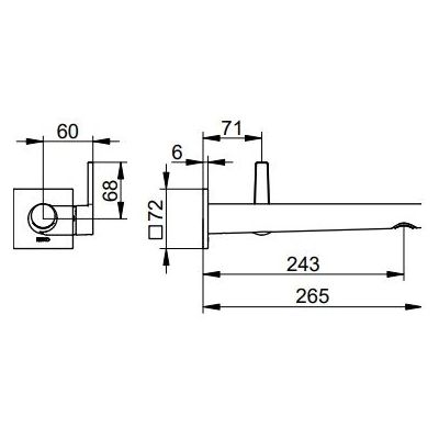 Keuco Edition 11 bateria umywalkowa podtynkowa czarny mat 51116372302