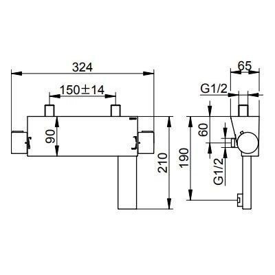 Keuco Edition 11 bateria wannowo-prysznicowa ścienna nikiel szczotkowany 51120050100