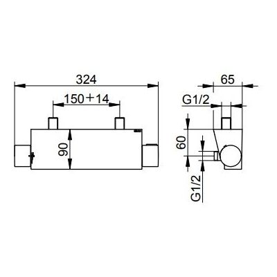 Keuco Edition 11 bateria prysznicowa termostatyczna nikiel szczotkowany 51126050100
