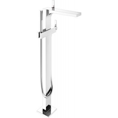 Keuco Edition 11 bateria wannowo-prysznicowa wolnostojąca chrom-czarny szczotkowany 51127130100