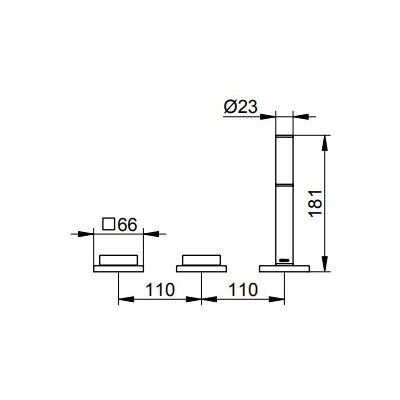Keuco Edition 11 bateria wannowo-prysznicowa nawannowa nikiel szczotkowany 51130050500