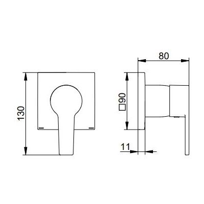 Keuco Edition 11 bateria prysznicowa podtynkowa nikiel szczotkowany 51151050002