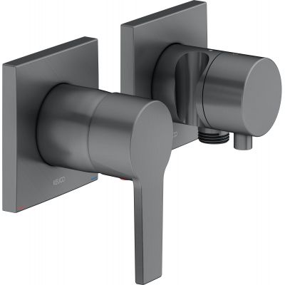 Keuco Edition 11 bateria prysznicowa podtynkowa chrom-czarny szczotkowany 51151131222