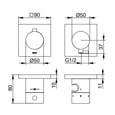 Keuco Edition 11 bateria prysznicowa termostatyczna podtynkowa chrom 51153011232