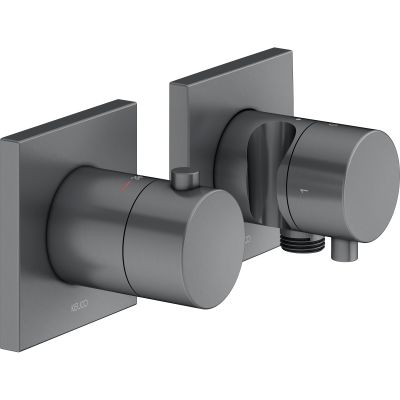 Keuco Edition 11 bateria prysznicowa termostatyczna podtynkowa chrom-czarny szczotkowany 51153131222