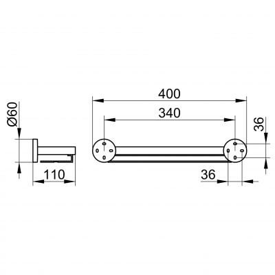 Keuco Edition 90 półka prysznicowa chrom/aluminium eloksalowane 19058010000