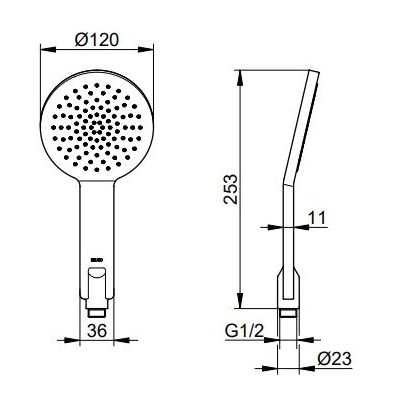 Keuco Edition 11 słuchawka prysznicowa nikiel szczotkowany 51180050300