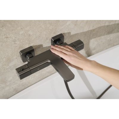 KFA Armatura Malaga bateria wannowo-prysznicowa ścienna z termostatem gun metal grey 5754-010-61