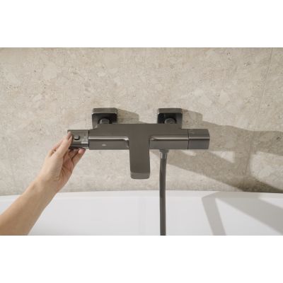 KFA Armatura Malaga bateria wannowo-prysznicowa ścienna z termostatem gun metal grey 5754-010-61