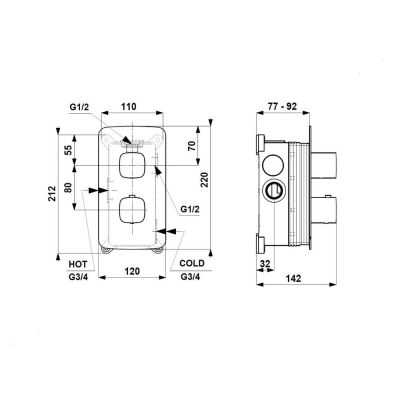 KFA Armatura Malaga bateria prysznicowa podtynkowa termostatyczna różowe złoto szczotkowane 5759-001-34