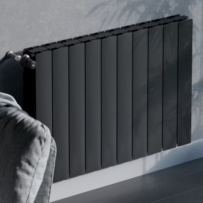 KFA Armatura ADR grzejnik pokojowy 57x64,4 cm podłączenie boczne czarny 763-080-81