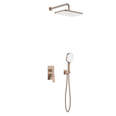 KFA Armatura Malaga zestaw prysznicowy podtynkowy z deszczownicą różowe złoto szczotkowane 4529-501-34