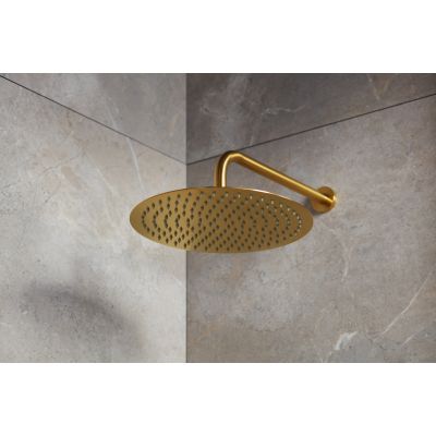 KFA Armatura Moza Gold zestaw prysznicowy podtynkowy z deszczownicą złoty szczotkowany 5039-501-31