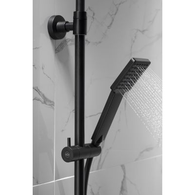 KFA Armatura Logon Black zestaw prysznicowy ścienny termostatyczny czarny mat 5746-910-81