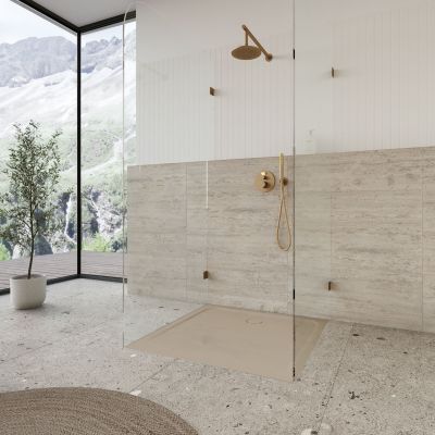 Kaldewei Cayonoplan brodzik 80x80 cm kwadratowy model 2251-5 z obniżonym nośnikiem styropianowym warm beige 40 361147980662