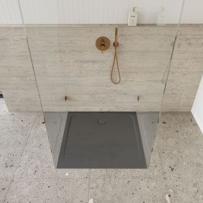 Kaldewei Cayonoplan brodzik 80x80 cm kwadratowy model 2251-5 z obniżonym nośnikiem styropianowym cool grey 80 361147980666