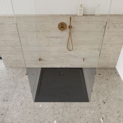 Kaldewei Cayonoplan brodzik 80x80 cm kwadratowy model 2251-5 z obniżonym nośnikiem styropianowym cool grey 361147980667