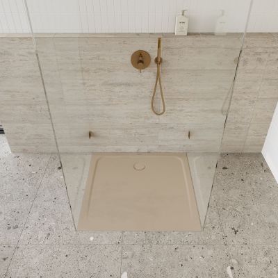 Kaldewei Cayonoplan brodzik 80x80 cm kwadratowy model 2251-5 z obniżonym nośnikiem styropianowym warm beige 40 361147980662