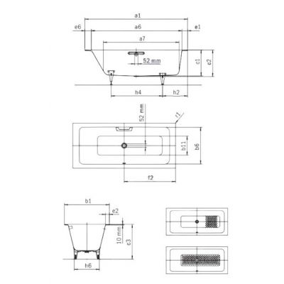 Kaldewei Puro Next Combi wanna prostokątna 170x75 cm biała 143423000001