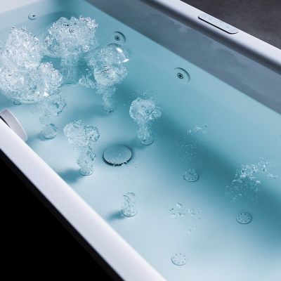 Kaldewei Centro Duo Oval wanna z hydromasażem 180x80 cm model 128 Body&Soul prawa biały 282860000001