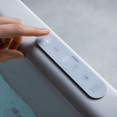 Kaldewei Centro Duo Oval wanna z hydromasażem 180x80 cm model 128 Body&Soul prawa czarny mat 282893880676