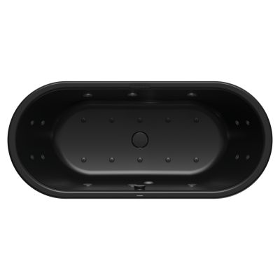Kaldewei Centro Duo Oval wanna z hydromasażem 180x80 cm model 128 Body&Soul prawa czarny mat 282893880676