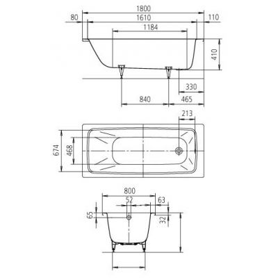 Kaldewei Cayono wanna prostokątna 180x80 cm model 751 biała 275100010001