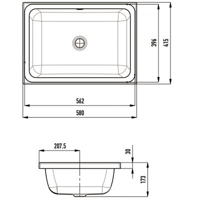 Kaldewei Cayono umywalka 58x41,5 cm wpuszczana stalowa model 3189 biała 913606000001