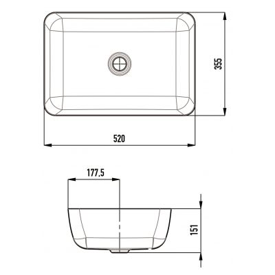 Kaldewei Cayono umywalka 52x35,5 cm prostokątna nablatowa biała 913506000001