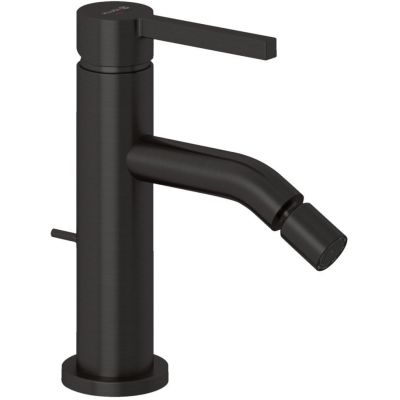 Kludi Nova Fonte Pura bateria bidetowa stojąca czarny szczotkowany 20216N215