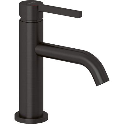 Kludi Nova Fonte Pura bateria umywalkowa stojąca czarny szczotkowany 20289N215