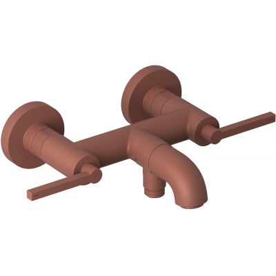 Kludi Nova Fonte Puristic bateria wannowo-prysznicowa ścienna koralowy mat 20540O515