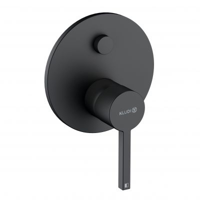 Kludi Nova Fonte Puristic bateria wannowo-prysznicowa podtynkowa czarny mat 207593915