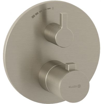 Kludi Nova Fonte Puristic bateria prysznicowa podtynkowa termostatyczna nikiel szczotkowany 20885N515