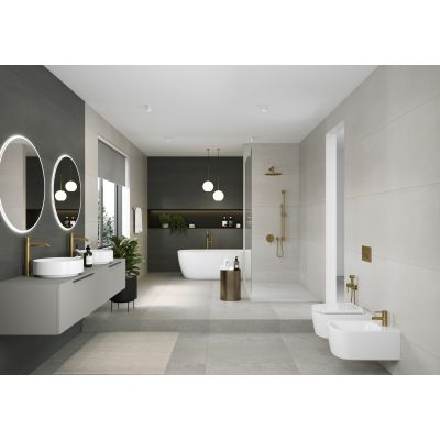 Kludi Bozz bateria bidetowa z zestawem prysznicowym podtynkowa złota 38998N076