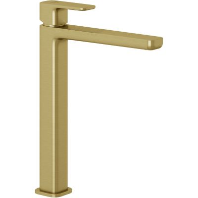 Kludi Renon bateria umywalkowa stojąca złoty szczotkowany 42298N075